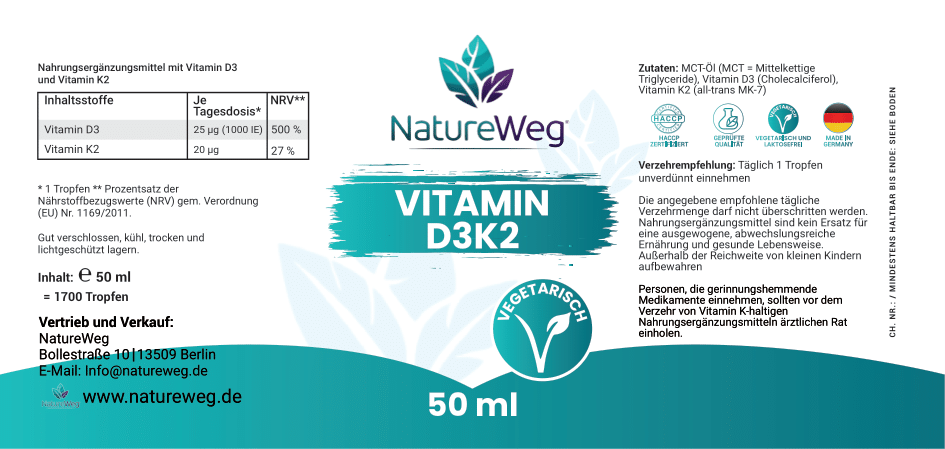 VITAMIN D3+K2 Tropfen 1000IE