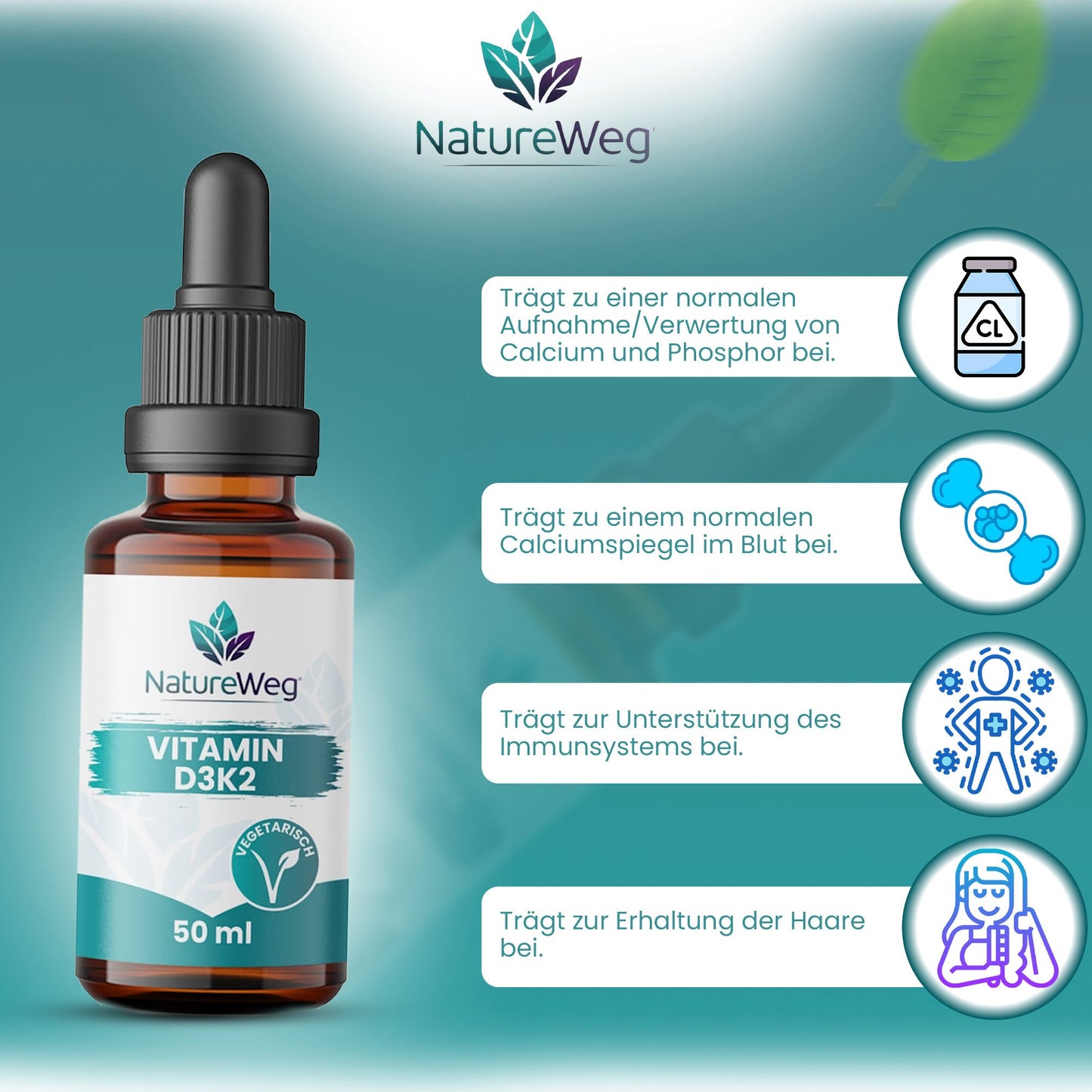 VITAMIN D3+K2 Tropfen 1000IE