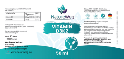 VITAMIN D3+K2 Tropfen 1000IE