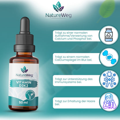 VITAMIN D3+K2 Tropfen 1000IE